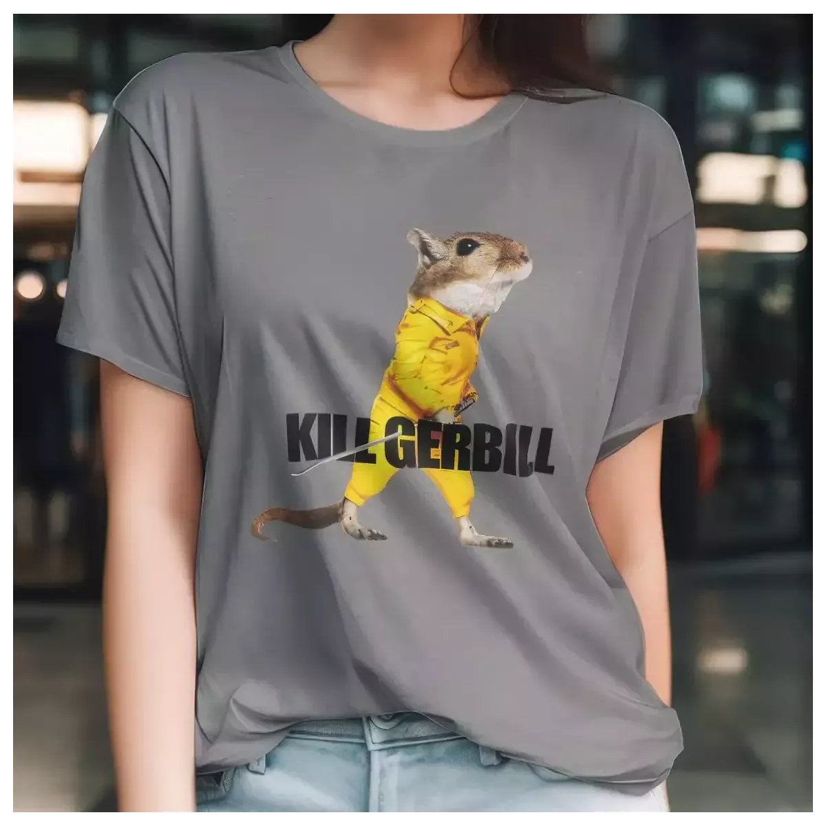 KILL GERBILL t-shirt femme - col rond - 100% coton - 190g/m²