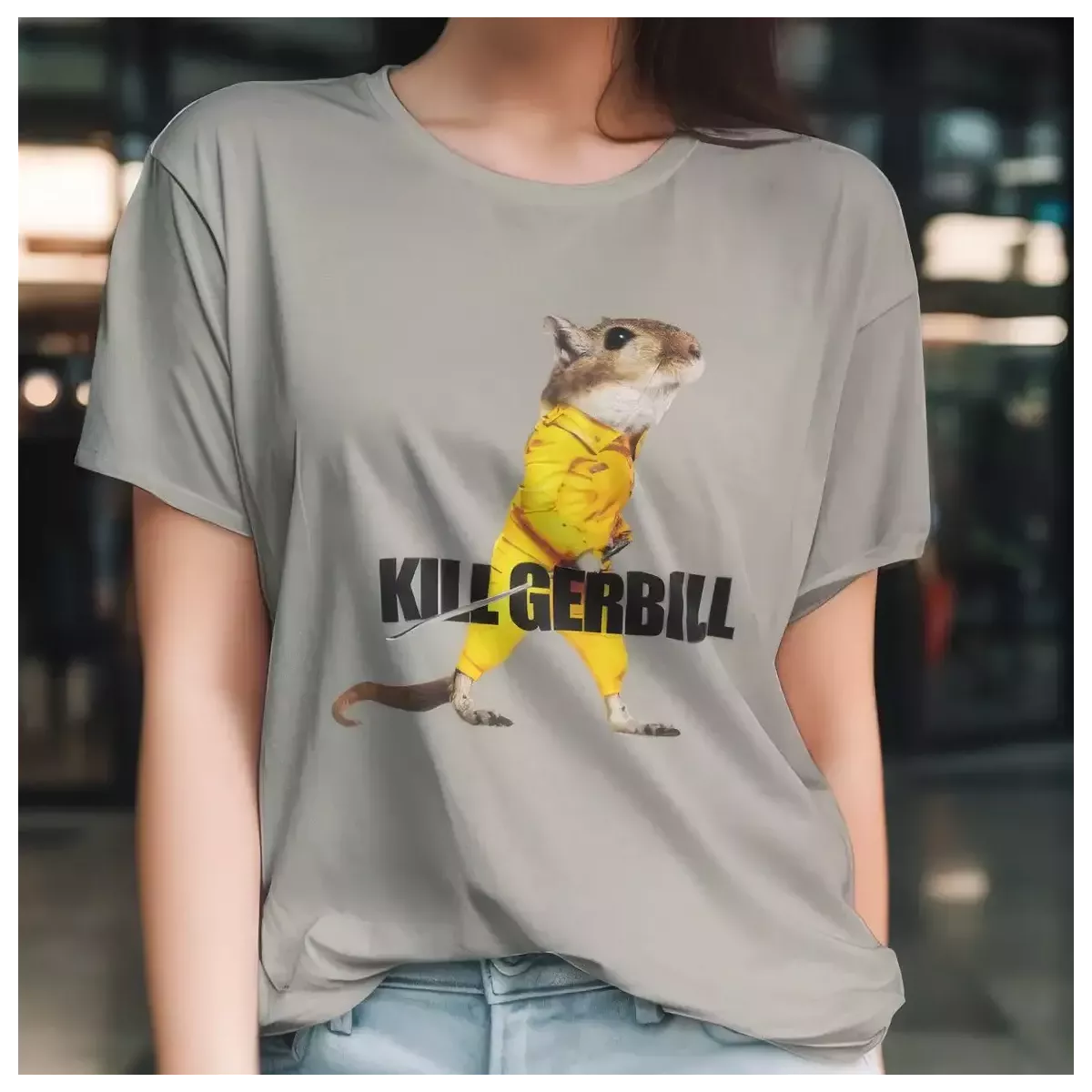 KILL GERBILL t-shirt femme - col rond - 100% coton - 190g/m²