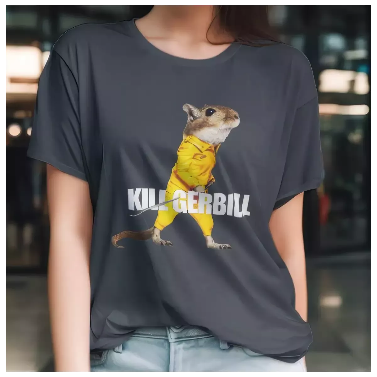 KILL GERBILL t-shirt femme - col rond - 100% coton - 190g/m²