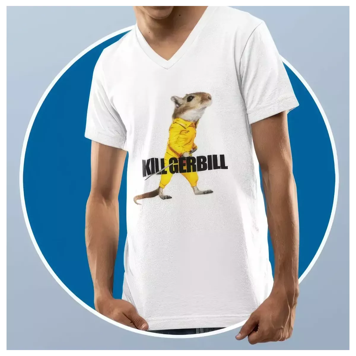 KILL GERBILL t-shirt homme - col V - 100% coton - 190g/m²