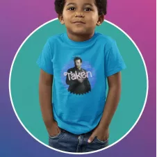 TAKEN t-shirt unisexe enfant - col rond - 100% coton - 150g/m²