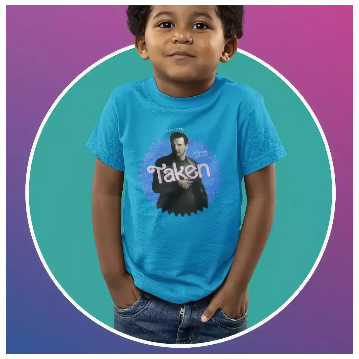 TAKEN t-shirt unisexe enfant - col rond - 100% coton - 150g/m²