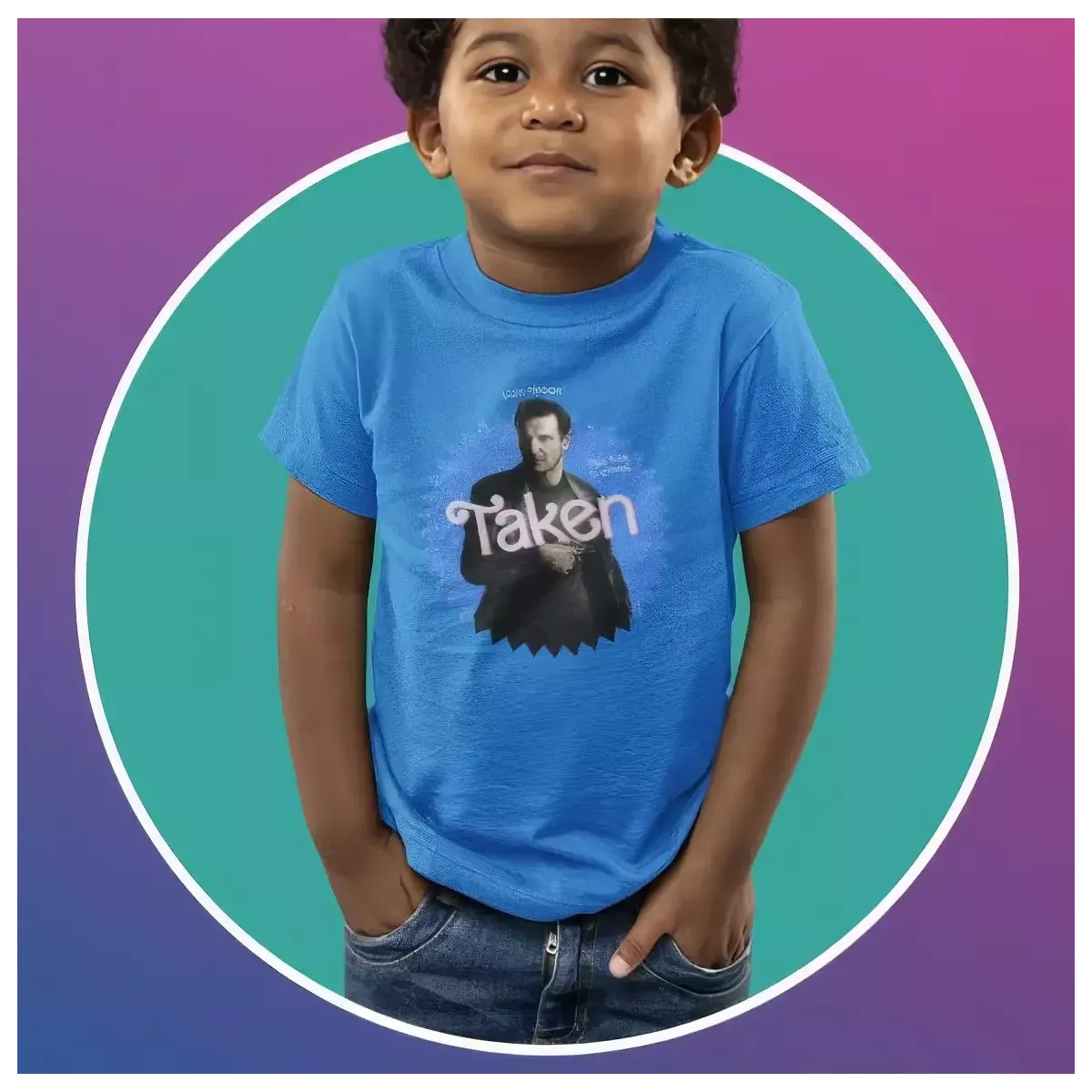 TAKEN t-shirt unisexe enfant - col rond - 100% coton - 150g/m²