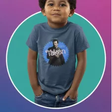 TAKEN t-shirt unisexe enfant - col rond - 100% coton - 150g/m²