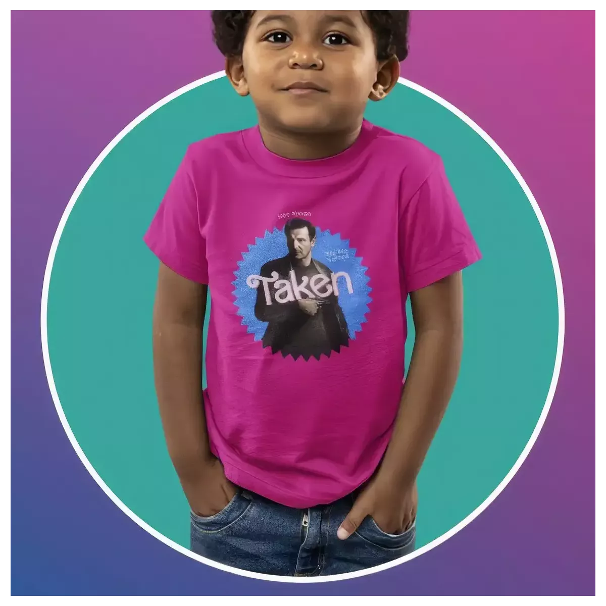 TAKEN t-shirt unisexe enfant - col rond - 100% coton - 150g/m²