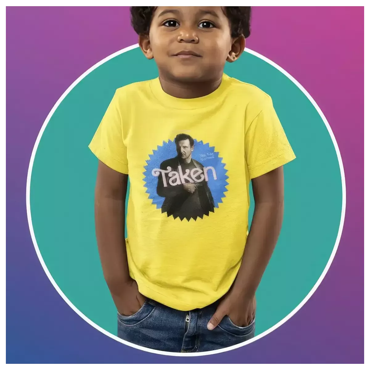 TAKEN t-shirt unisexe enfant - col rond - 100% coton - 150g/m²