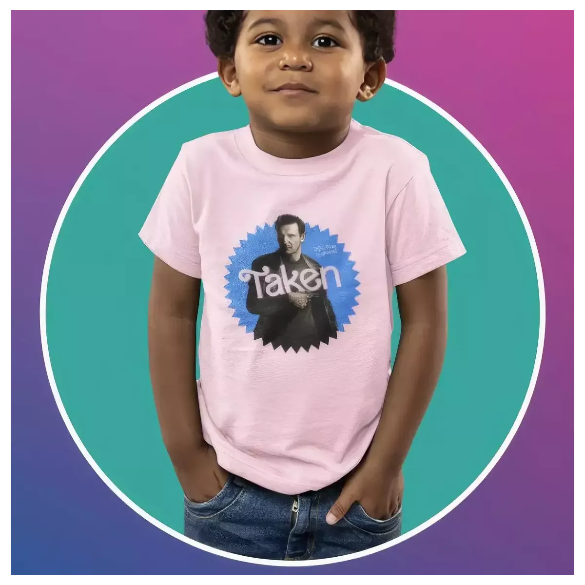 TAKEN t-shirt unisexe enfant - col rond - 100% coton - 150g/m²