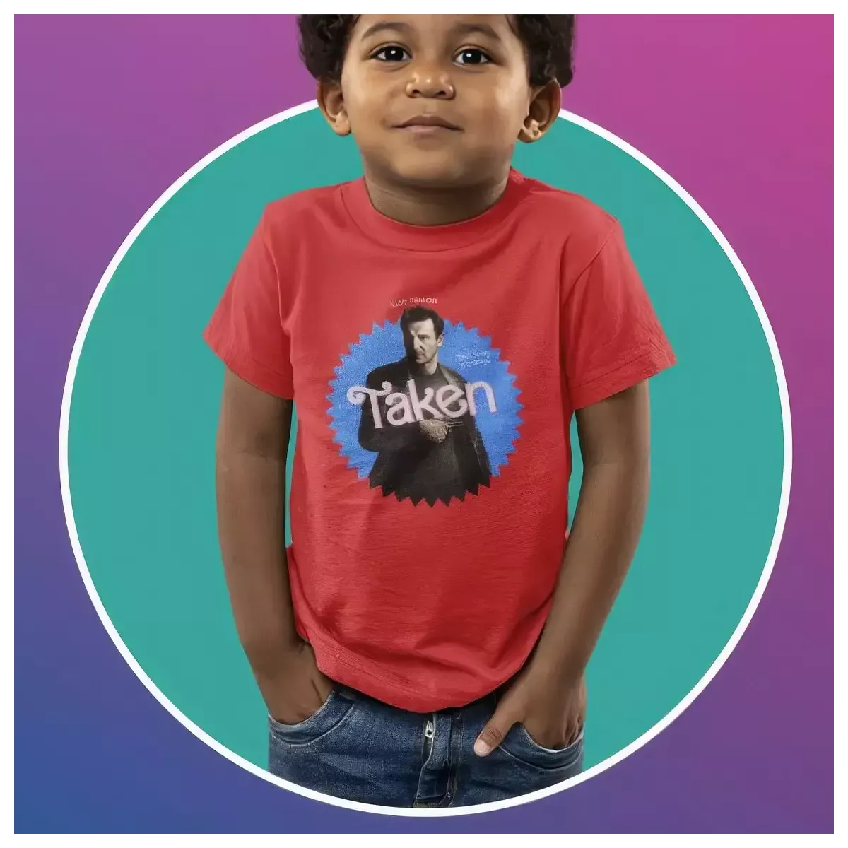 TAKEN t-shirt unisexe enfant - col rond - 100% coton - 150g/m²