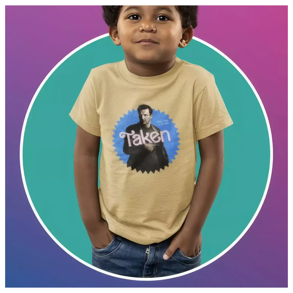 TAKEN t-shirt unisexe enfant - col rond - 100% coton - 150g/m²