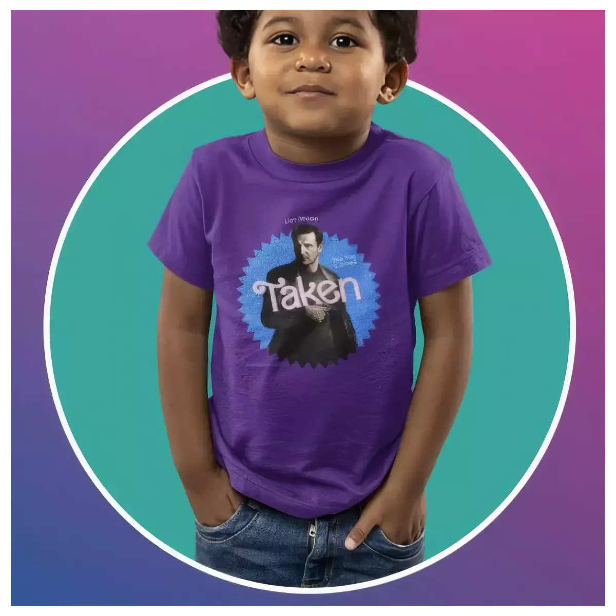 TAKEN t-shirt unisexe enfant - col rond - 100% coton - 150g/m²