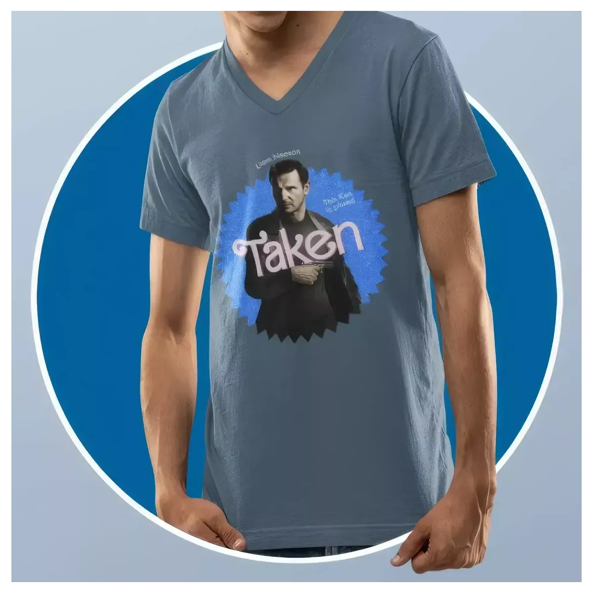 TAKEN t-shirt homme - col V - 100% coton - 190g/m²