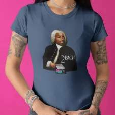 2 BACH t-shirt femme col rond 100% coton