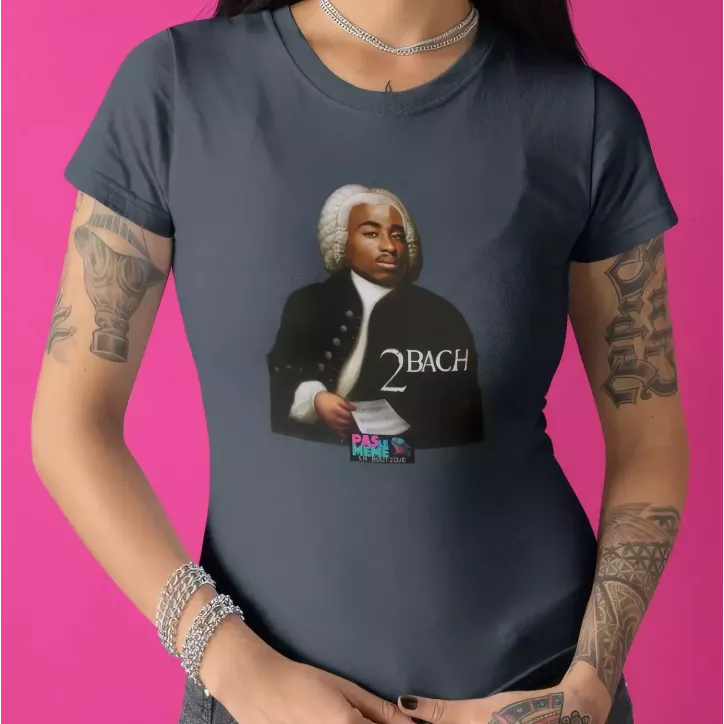 2 BACH t-shirt femme col rond 100% coton