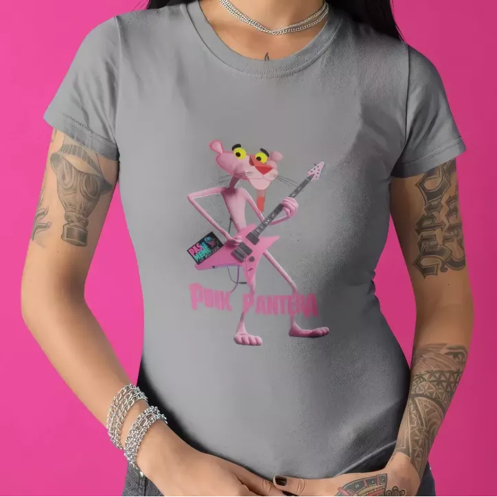 PINK PANTERA t-shirt femme col rond 100% coton