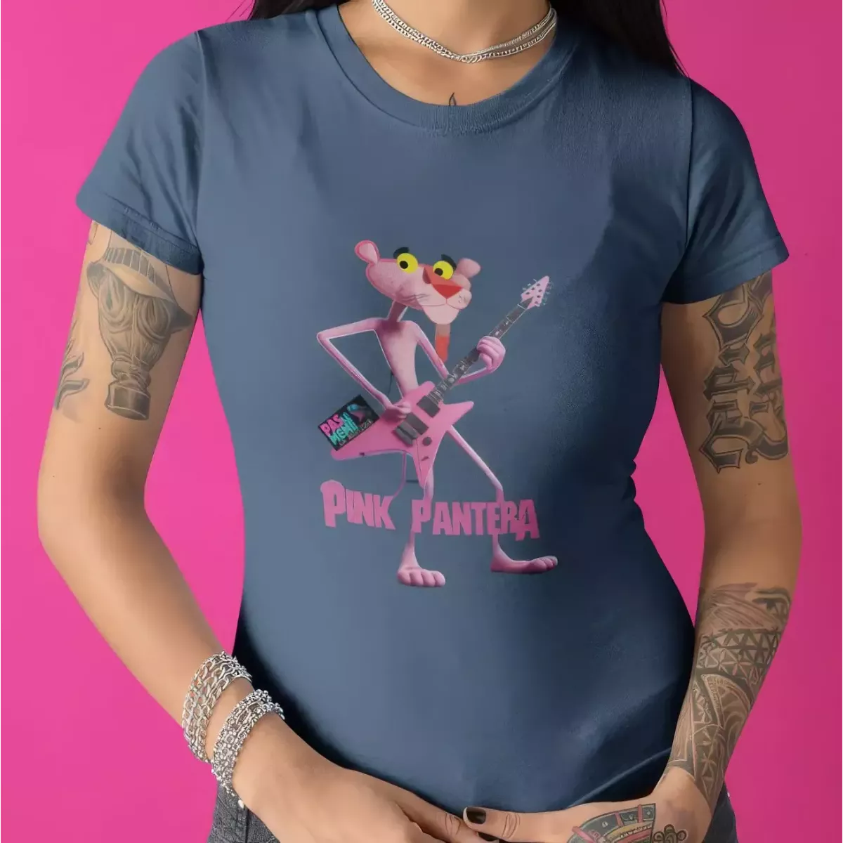 PINK PANTERA t-shirt femme col rond 100% coton