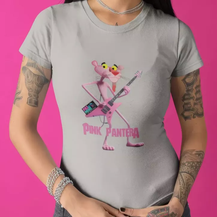 PINK PANTERA t-shirt femme col rond 100% coton