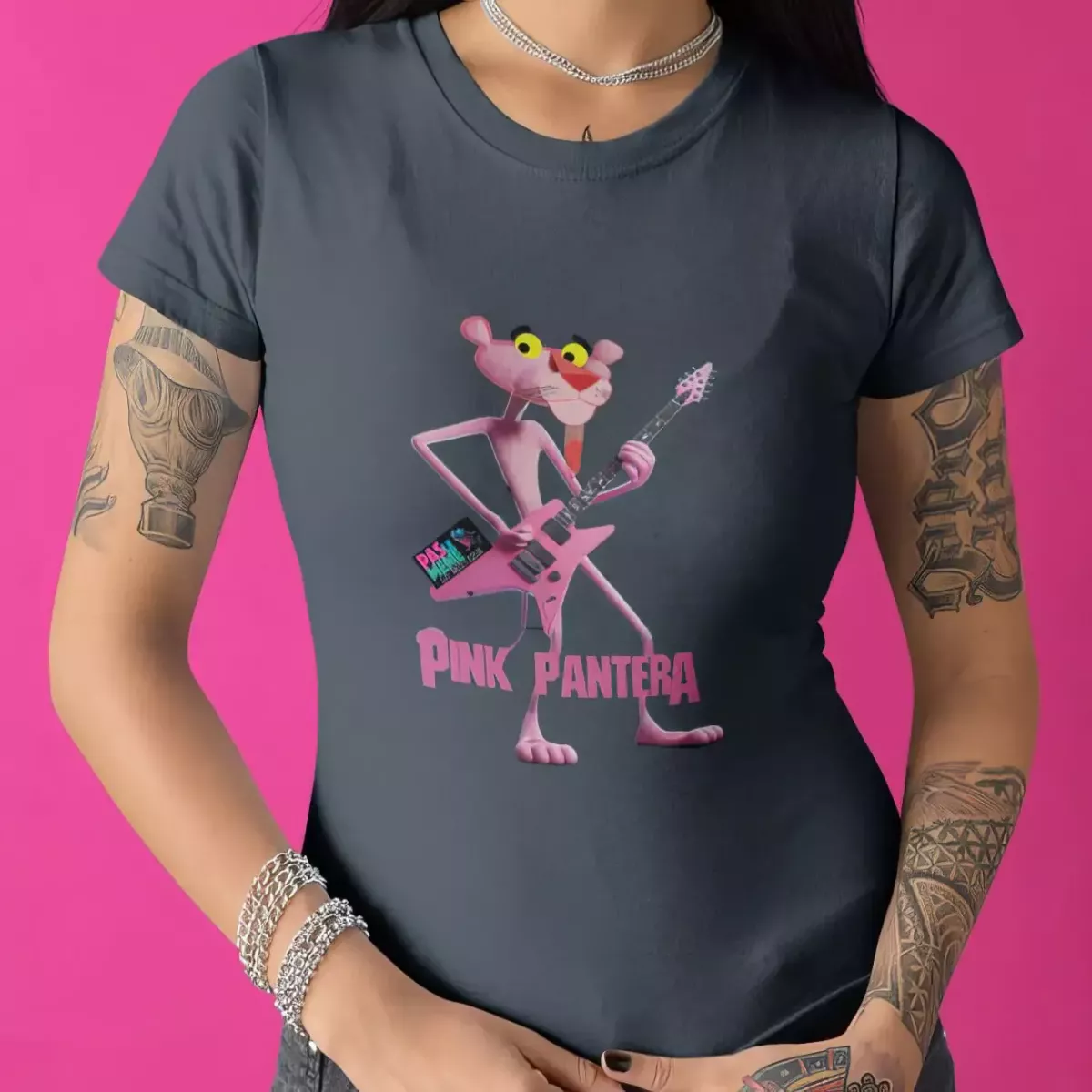 PINK PANTERA t-shirt femme col rond 100% coton