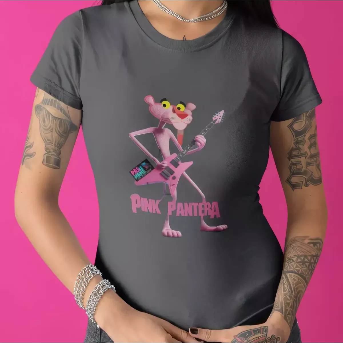 PINK PANTERA t-shirt femme col rond 100% coton