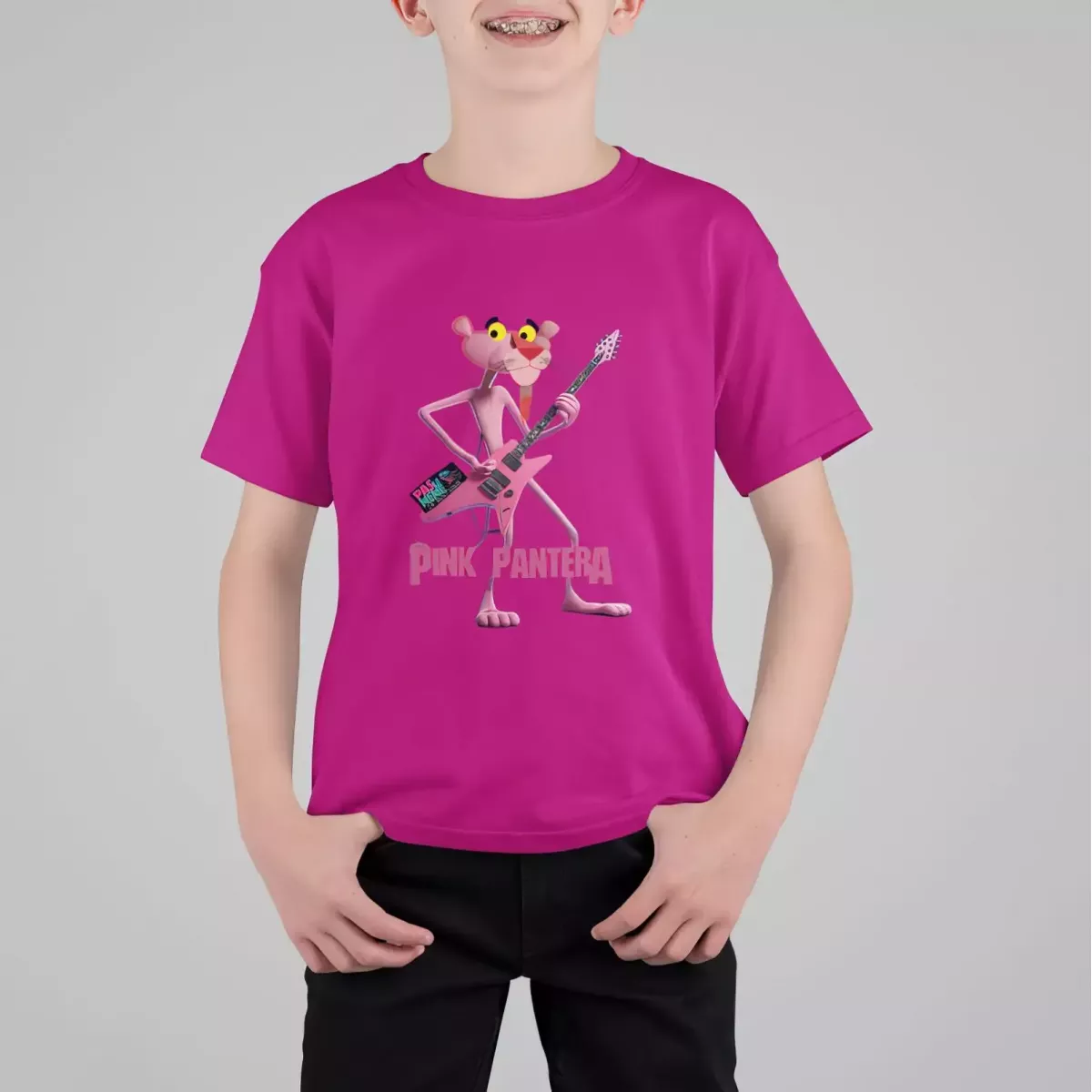 PINK PANTERA t-shirt enfant unisexe 100% coton