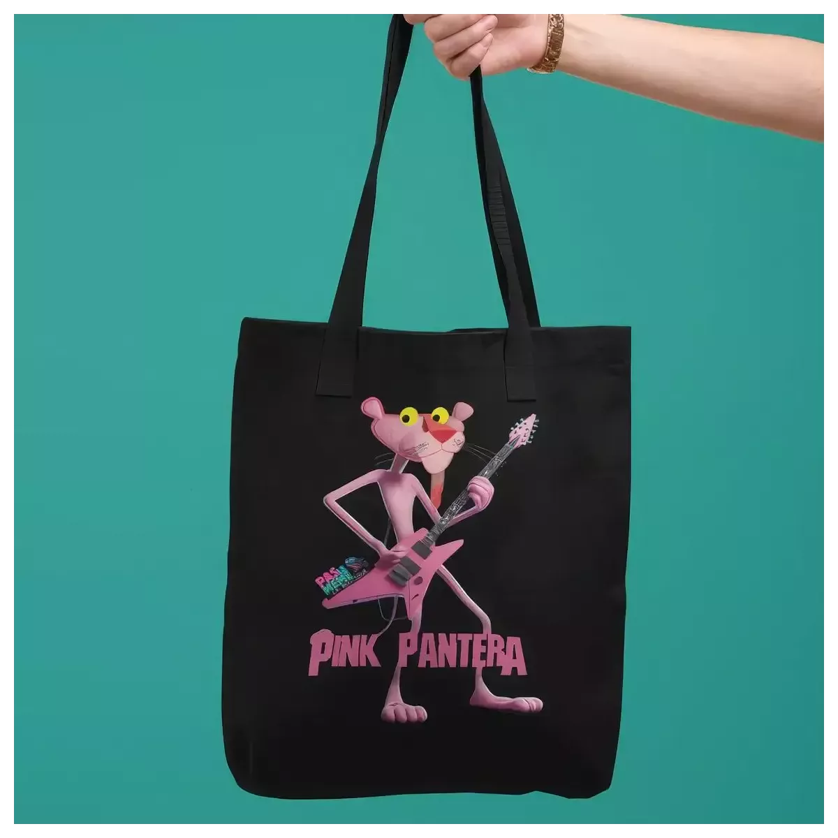 PINK PANTERA tote bag 100% coton