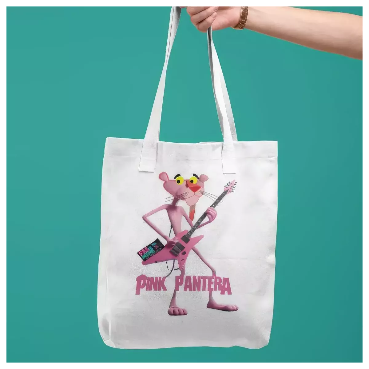 PINK PANTERA tote bag 100% coton