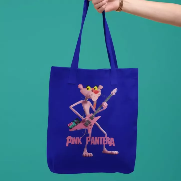 PINK PANTERA tote bag 100% coton