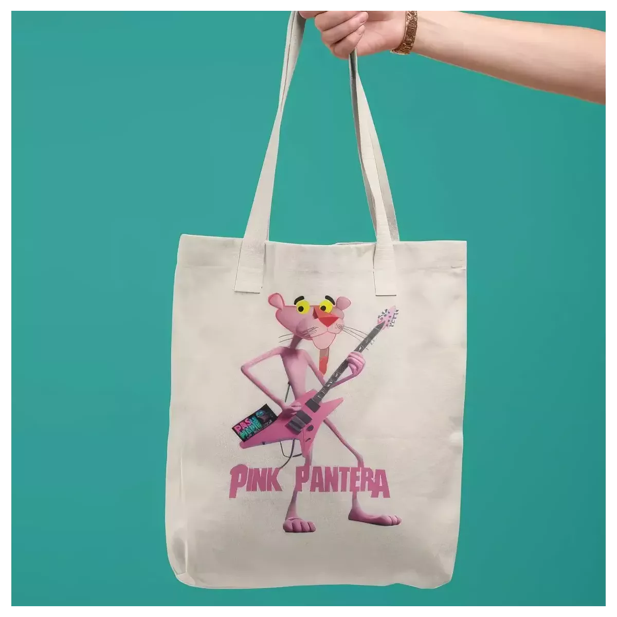 PINK PANTERA tote bag 100% coton