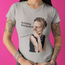 AUDREY HEPBURNS t-shirt femme col rond 100% coton