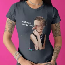 AUDREY HEPBURNS t-shirt femme col rond 100% coton