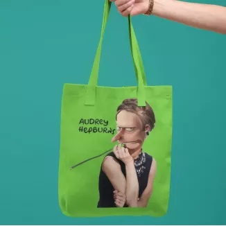 AUDREY HEPBURNS tote-bag 100% coton