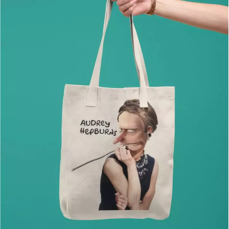 AUDREY HEPBURNS tote-bag 100% coton