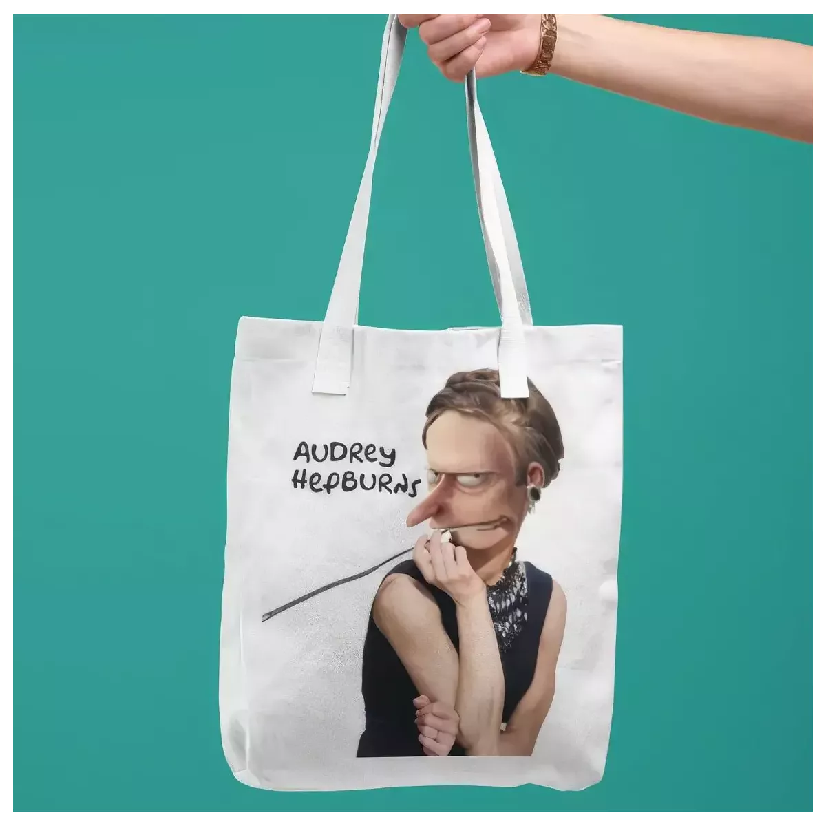 AUDREY HEPBURNS tote-bag 100% coton