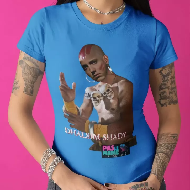 DHALSIM SHADY t-shirt femme col rond 100% coton