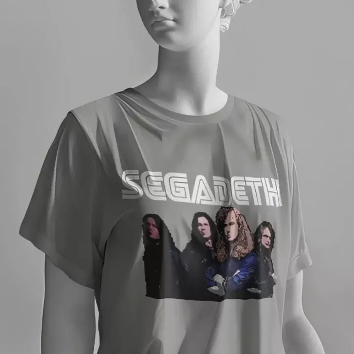 SEGADETH t-shirt col rond femme 100% coton