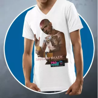 DHALSIM SHADY t-shirt homme col V 100% coton