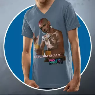 DHALSIM SHADY t-shirt homme col V 100% coton