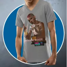 DHALSIM SHADY t-shirt homme col V 100% coton