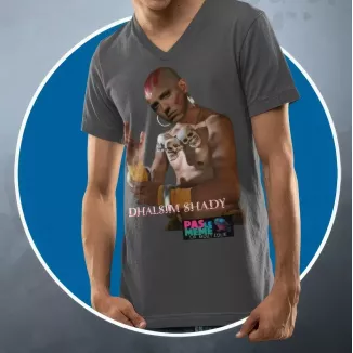 DHALSIM SHADY t-shirt homme col V 100% coton