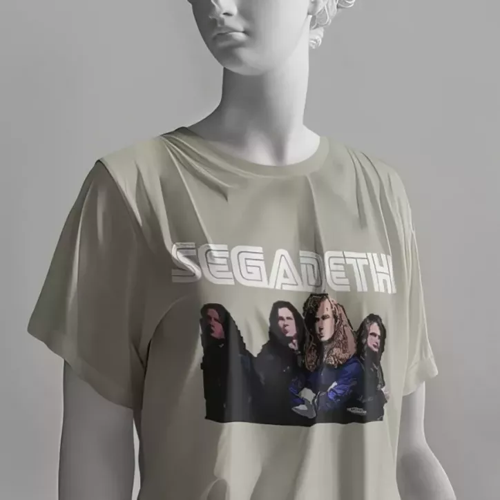 SEGADETH t-shirt col rond femme 100% coton