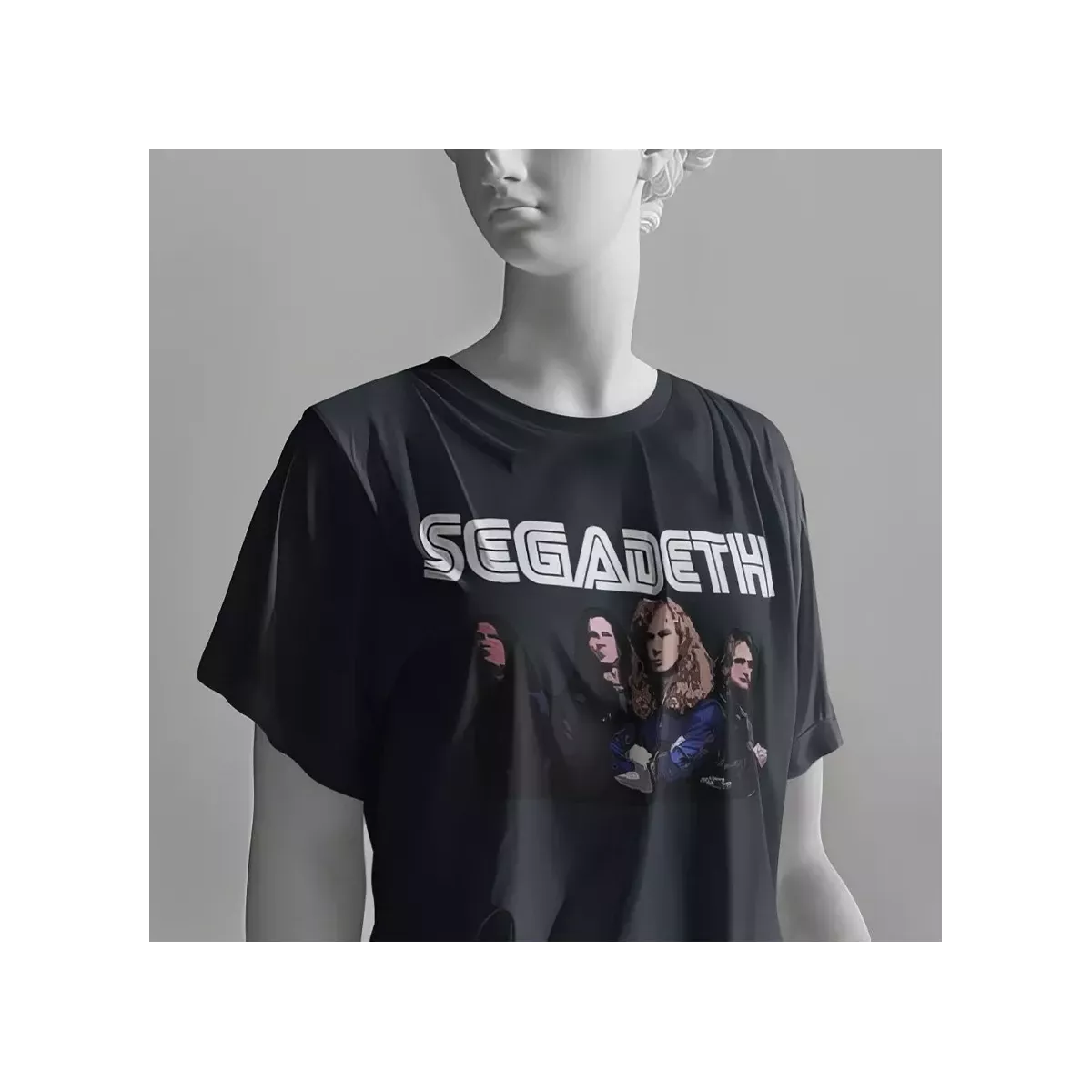 SEGADETH t-shirt col rond femme 100% coton