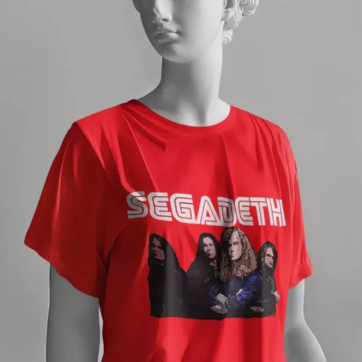 SEGADETH t-shirt col rond femme 100% coton