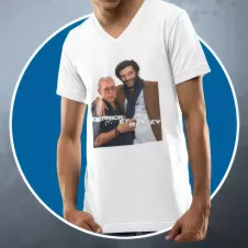 DERRICK ET RAMZY t-shirt homme à col V 100% coton