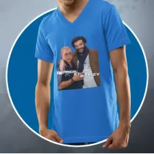 DERRICK ET RAMZY t-shirt homme à col V 100% coton