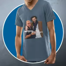 DERRICK ET RAMZY t-shirt homme à col V 100% coton