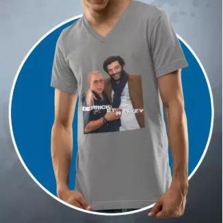 DERRICK ET RAMZY t-shirt homme à col V 100% coton