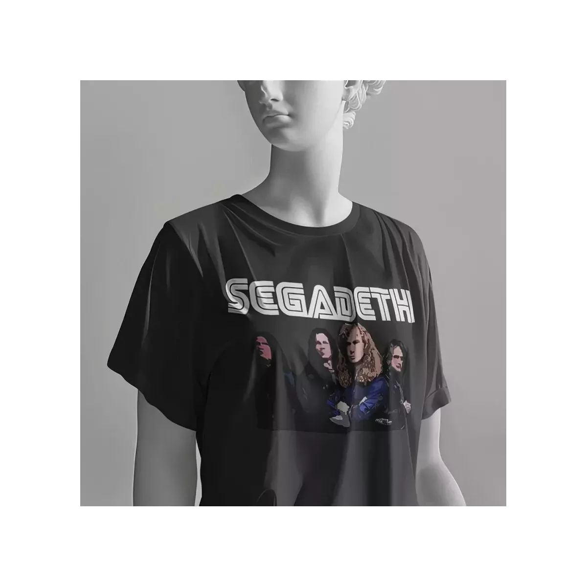 SEGADETH t-shirt col rond femme 100% coton